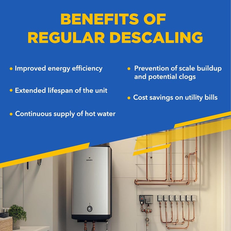Qoddxx 2 Pack Tankless Water Heater Descaler - Quart (64 oz) Premium Tankless Water Heater Systems, Highly Effective Descaler Restores Heating Efficiency, Easy Use - Image 5